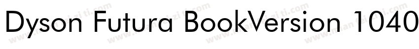 Dyson Futura BookVersion 1040字体转换